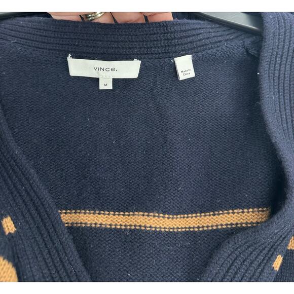 Vince Breton Stripe Wool & Cashmere-Blend Cardigan - Picture 10 of 11